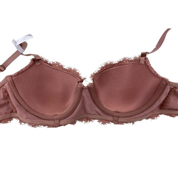 Aerie Women's Size 34B Mauve Pink Lace Real Power Balconette Bra - Picture 5 of 8